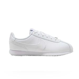 Nike Cortez All-White Classic Leather Sneakers Women’s Size 8